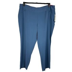 Investments II SZ 22W SHORT Park Avenue Straight Pants Pockets Stretch Pull-On